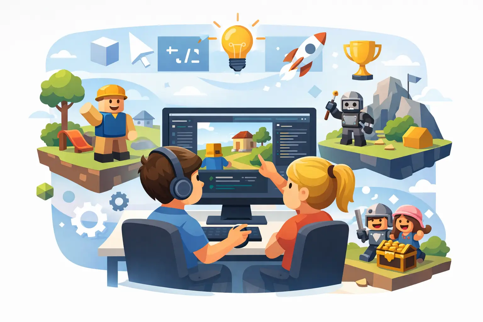 Уроки Roblox Studio дітям: гра, код і результат